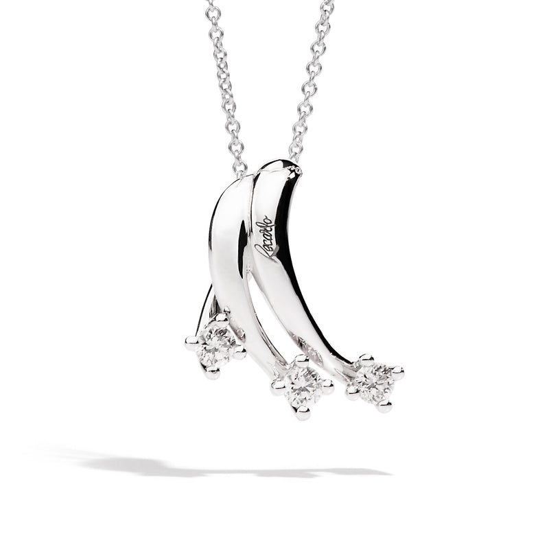 Collana Recarlo Eternity Trilogy in Oro Bianco con Diamanti 0,25 ct