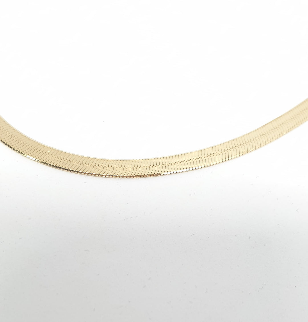 Gioielleria Deiana - Collana da donna maglia piatta Herringbone in argento 925‰ dorato