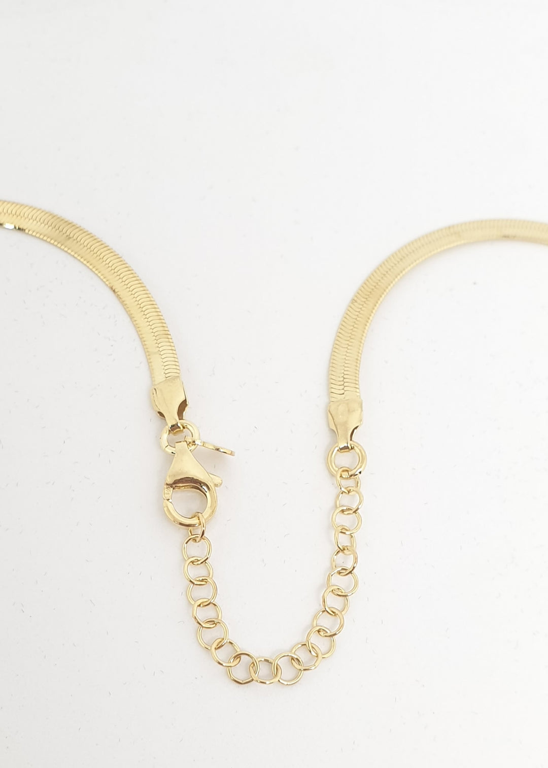 Gioielleria Deiana - Collana da donna maglia piatta Herringbone in argento 925‰ dorato
