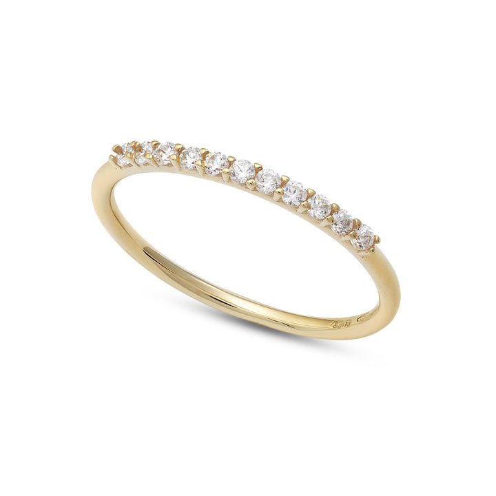 Ambrosia: anello da donna in Anelli Oro Giallo 18Kt tipo veretta con zirconi