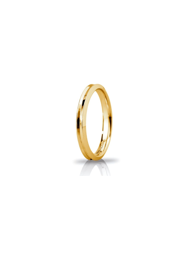 Fede Corona Slim Unoaerre 3 mm in oro giallo