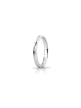 Fede Corona Slim Unoaerre 3 mm in oro bianco con diamante