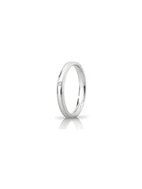 Fede Orion Slim Unoaerre 3 mm in oro bianco con diamante