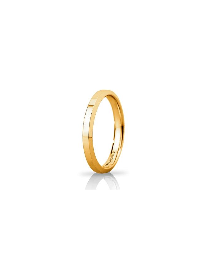 Fede Hydra Slim Unoaerre 3 mm in oro giallo