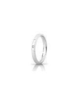 Fede Hydra Slim Unoaerre 3 mm in oro bianco con diamante