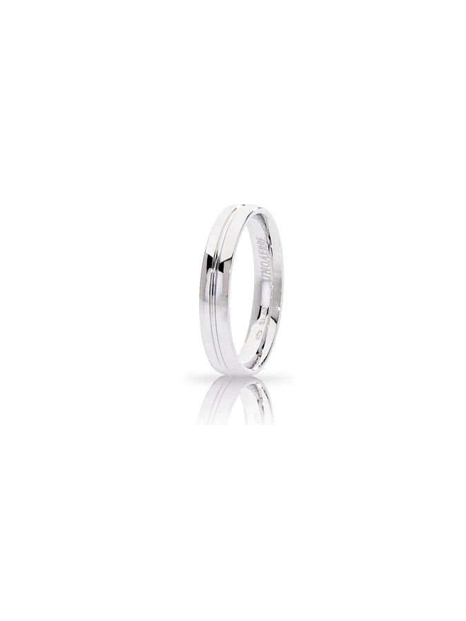 Fede Lyra Unoaerre 3,4 mm in oro bianco