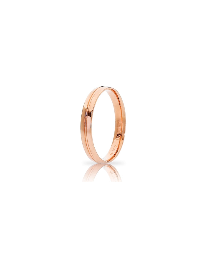 Fede Lyra Unoaerre 3,4 mm in oro rosa
