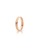 Fede Lyra Unoaerre 3,4 mm in oro rosa con diamante