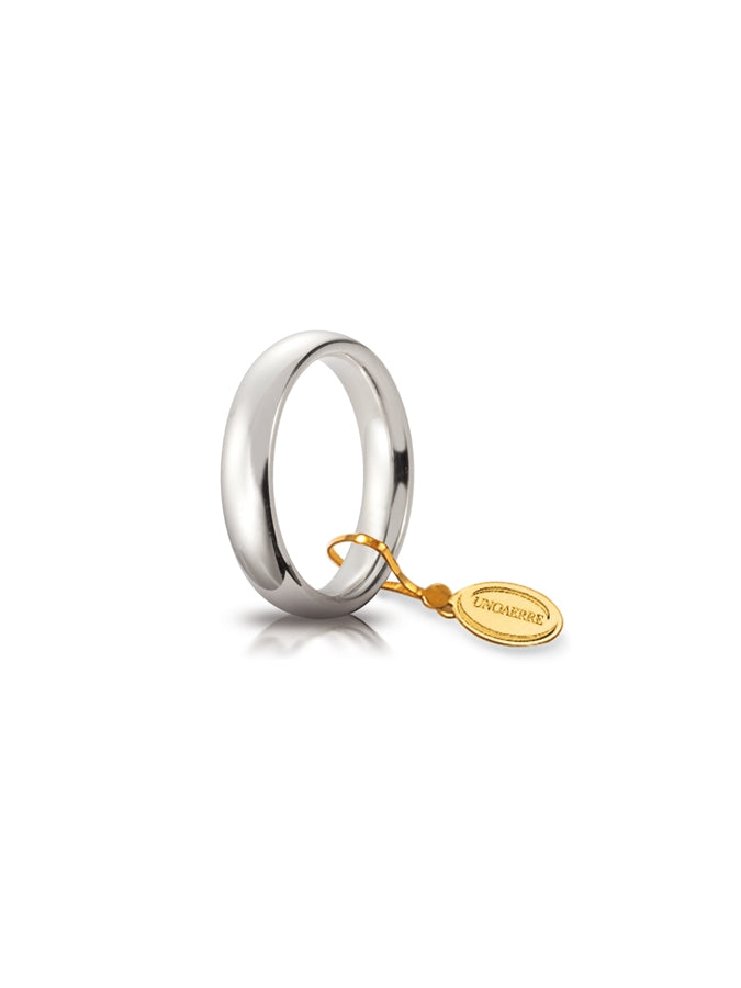 Fede Comoda Unoaerre 4 mm in oro bianco