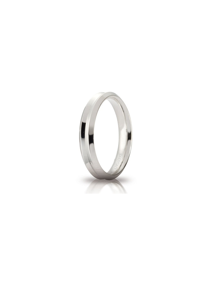 Fede Corona Unoaerre 4 mm in oro bianco