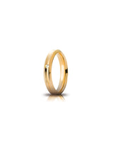 Fede Corona Unoaerre 4 mm in oro giallo con diamante