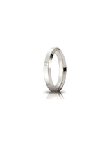 Fede Hydra Unoaerre 4 mm in oro bianco con diamante