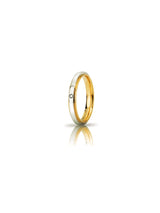 Fede Cassiopea Slim Unoaerre 3 mm in oro bianco e giallo con diamante
