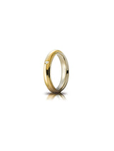 Fede Andromeda Unoaerre 4 mm in oro bianco e giallo con diamante