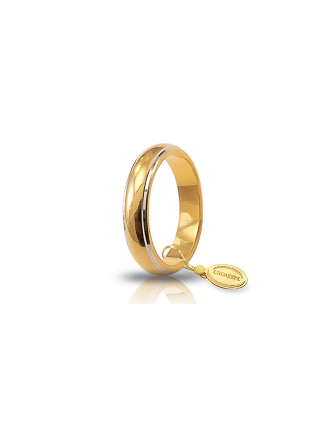 Fede Classica Unoaerre 7 g in oro giallo e bianco