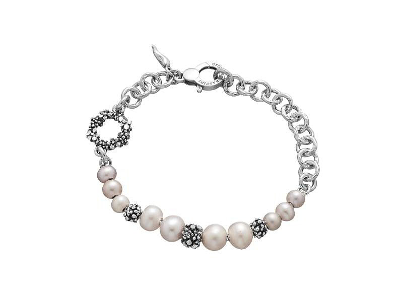 Giovanni Raspini - Bracciale Blossom Light in Argento 925 e perle rosa naturali
