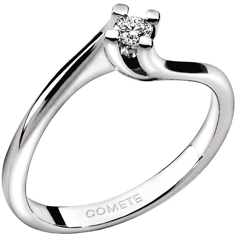 Comete Gioielli - Anello da donna Oro 18 kt . Diamante P.Ct. 10 Col. G Purezza S