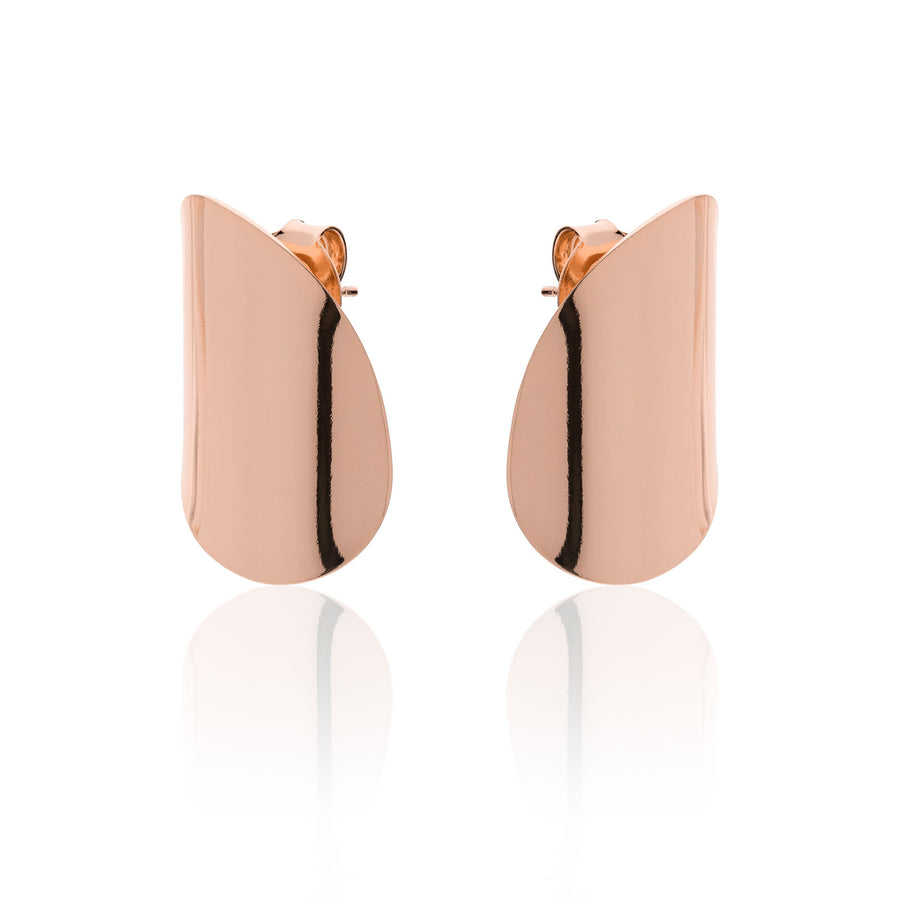 Unoaerre - Orecchini in bronzo dorato rosa onda