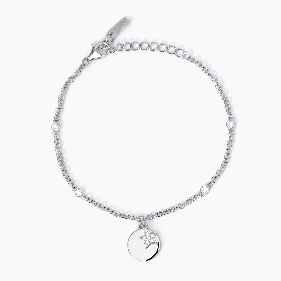 Mabina - Bracciale ciondolo cerchio argento SOLO TUO