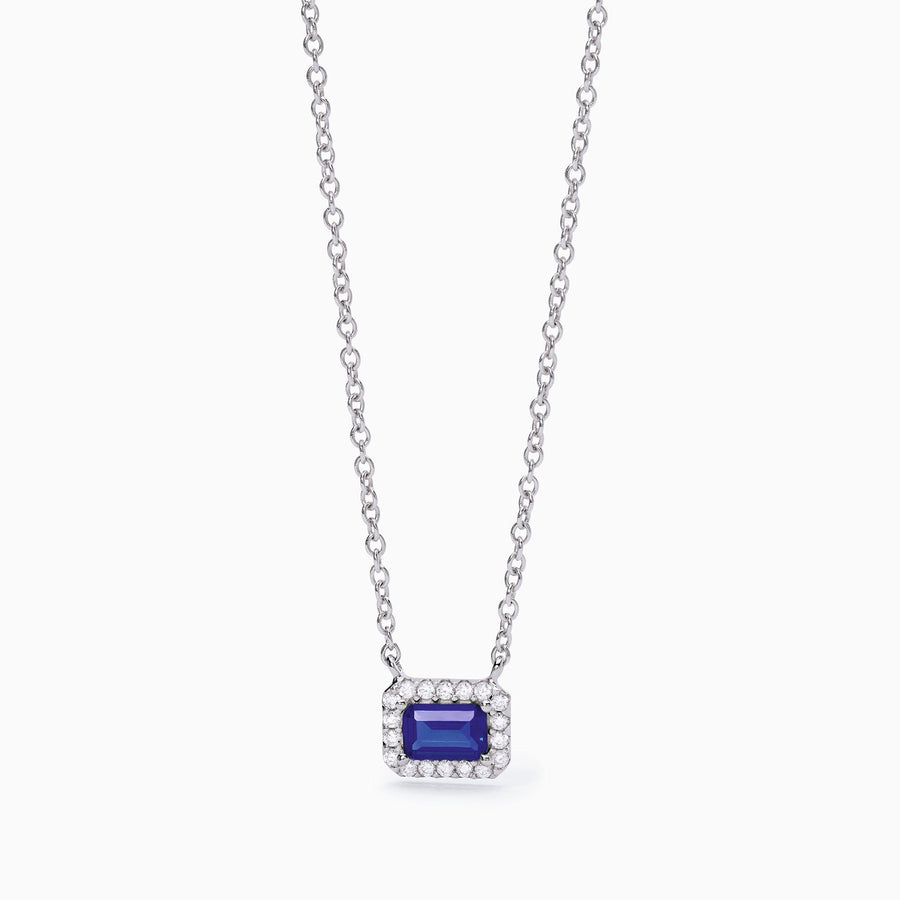 Mabina - Girocollo in argento con zaffiro sintetico taglio baguette COOL OR RÉTR