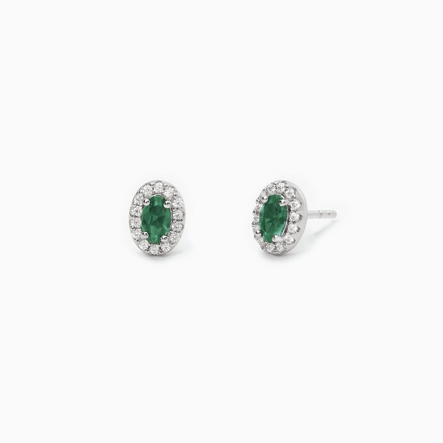 Mabina - Orecchini in argento a lobo con smeraldi sintetici COOL OR RÉTRO?