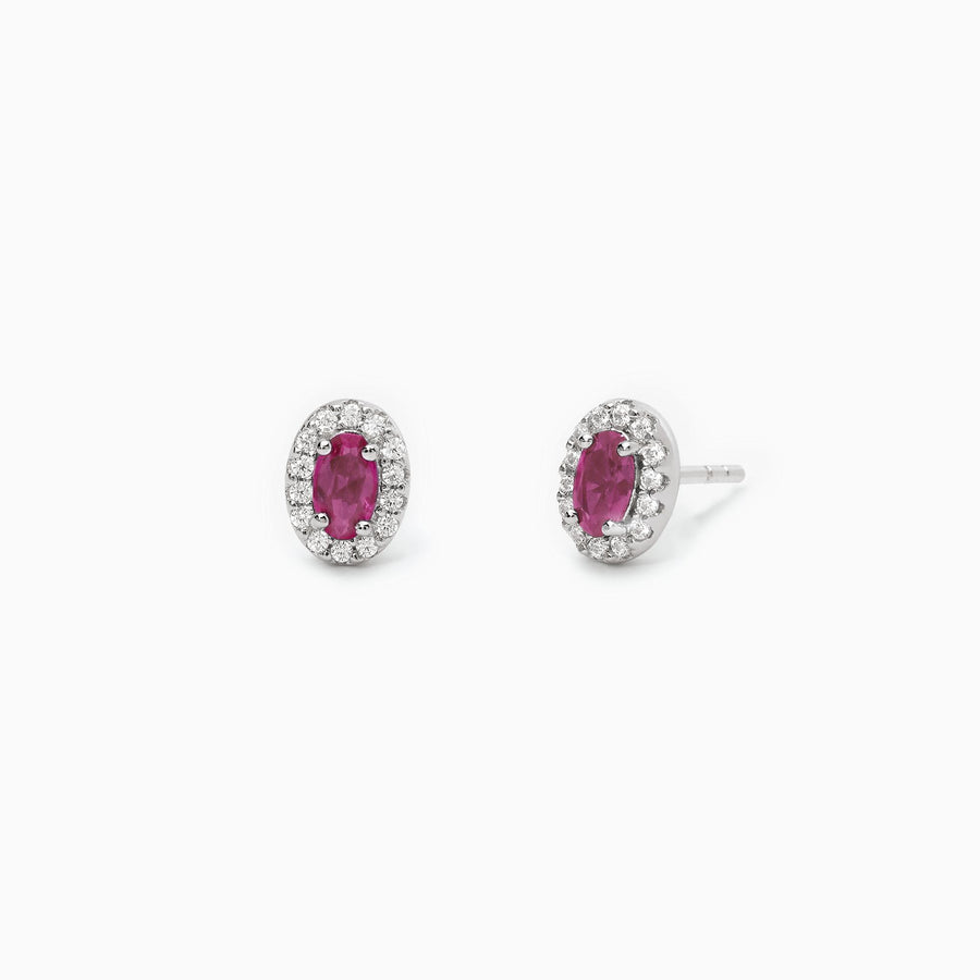 Mabina - Orecchini in argento a lobo con rubini sintetici COOL OR RÉTRO?