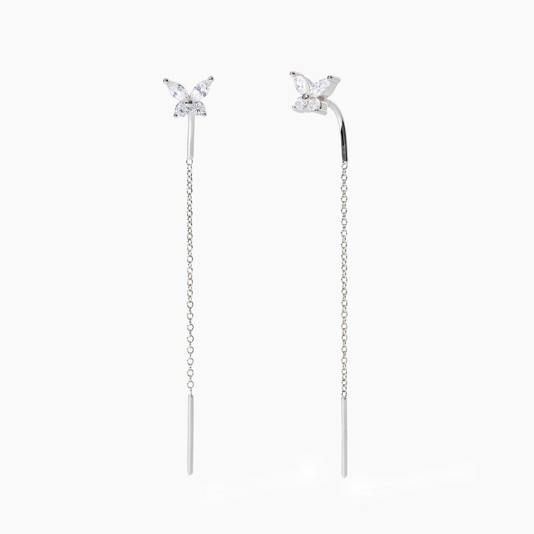 Mabina - Orecchini pendenti in argento con farfalle SECRET GARDEN