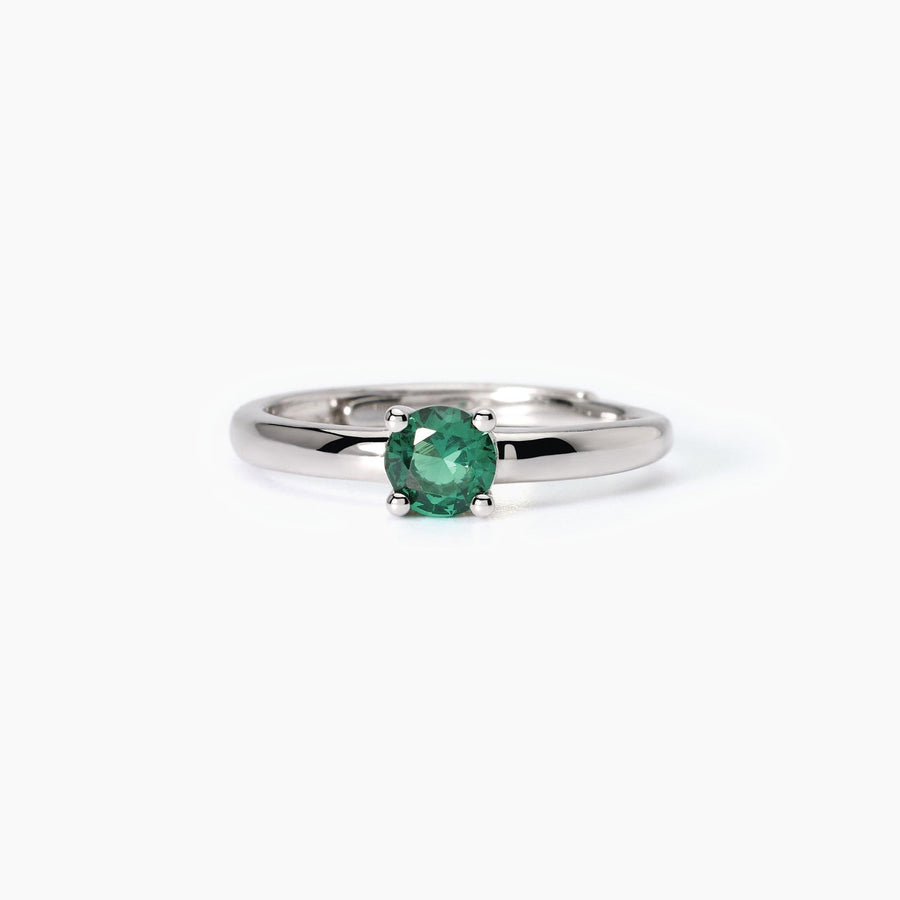 Mabina - Anello donna in argento con smeraldo sintetico