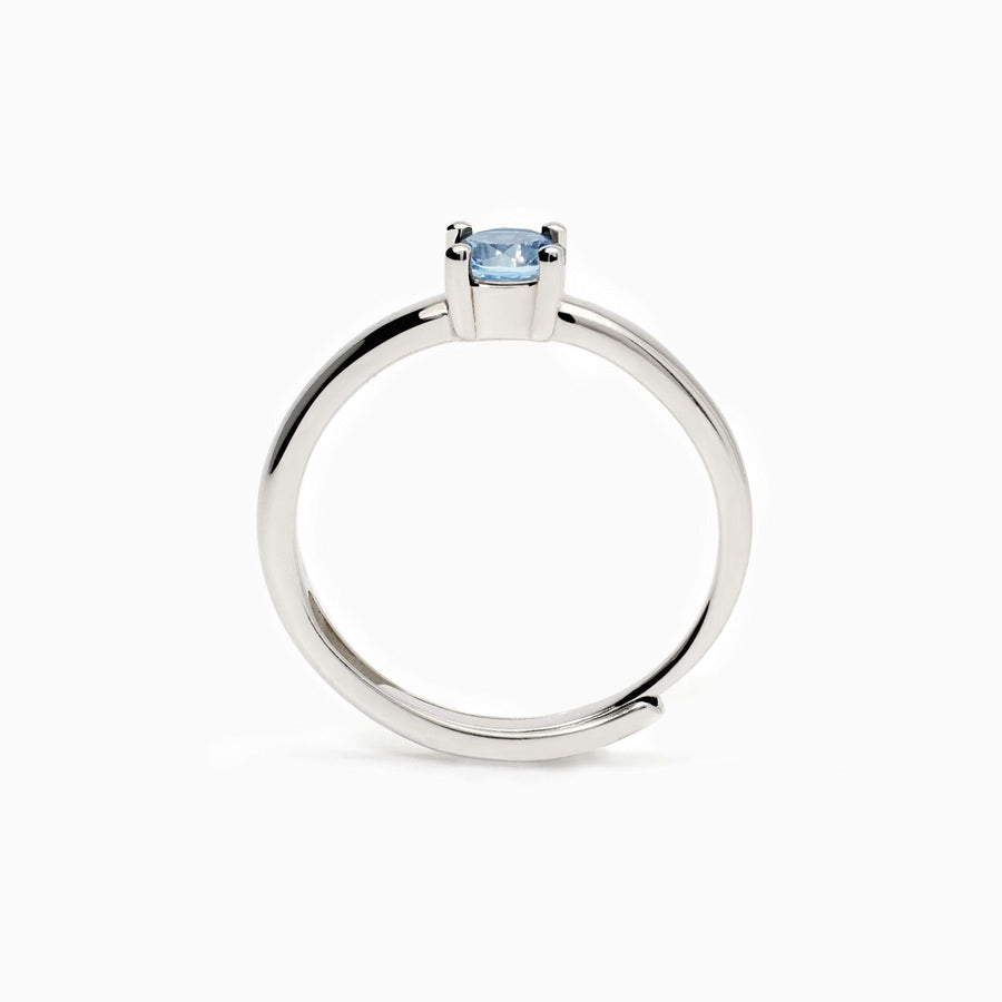 Mabina - Anello donna in argento con acquamarina sintetica Isabel