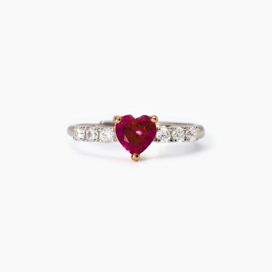 Mabina - Anello donna con rubino e zirconi Rouge