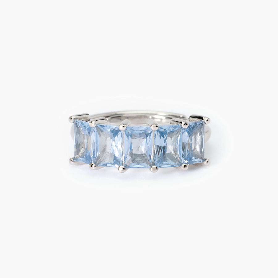 Mabina - Anello donna in argento con acquemarine Valentina