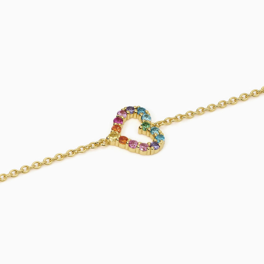 Mabina - Bracciale donna in argento placcato oro con cuore