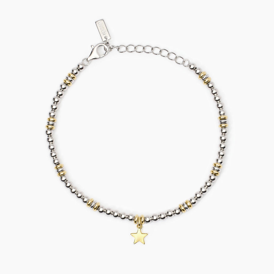 Mabina - Bracciale in argento placcato oro con stella Little Mix