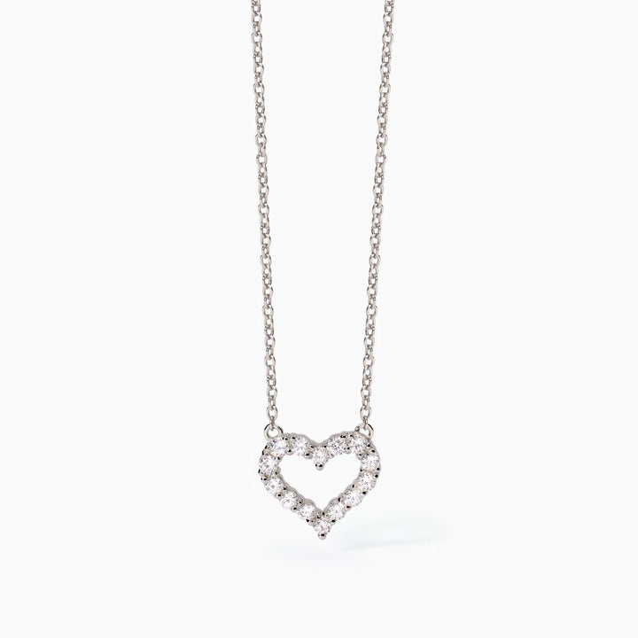 Mabina - Girocollo in argento con cuore e zirconi Happy Love