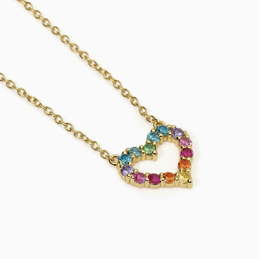 Mabina - Girocollo in argento placcato oro con cuore Happy Love