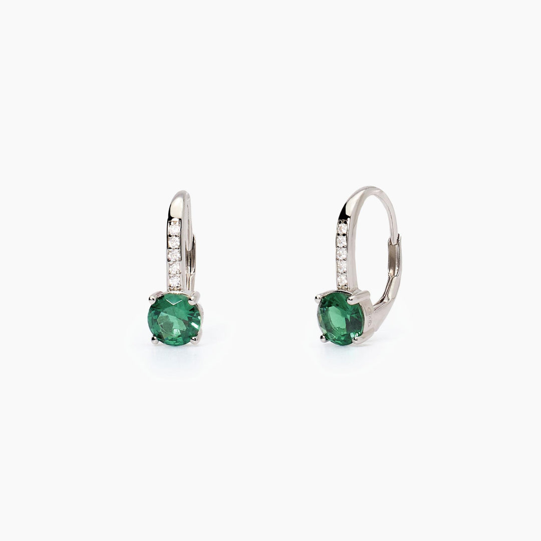 Mabina - Orecchini in argento con smeraldi e zirconi Isabel
