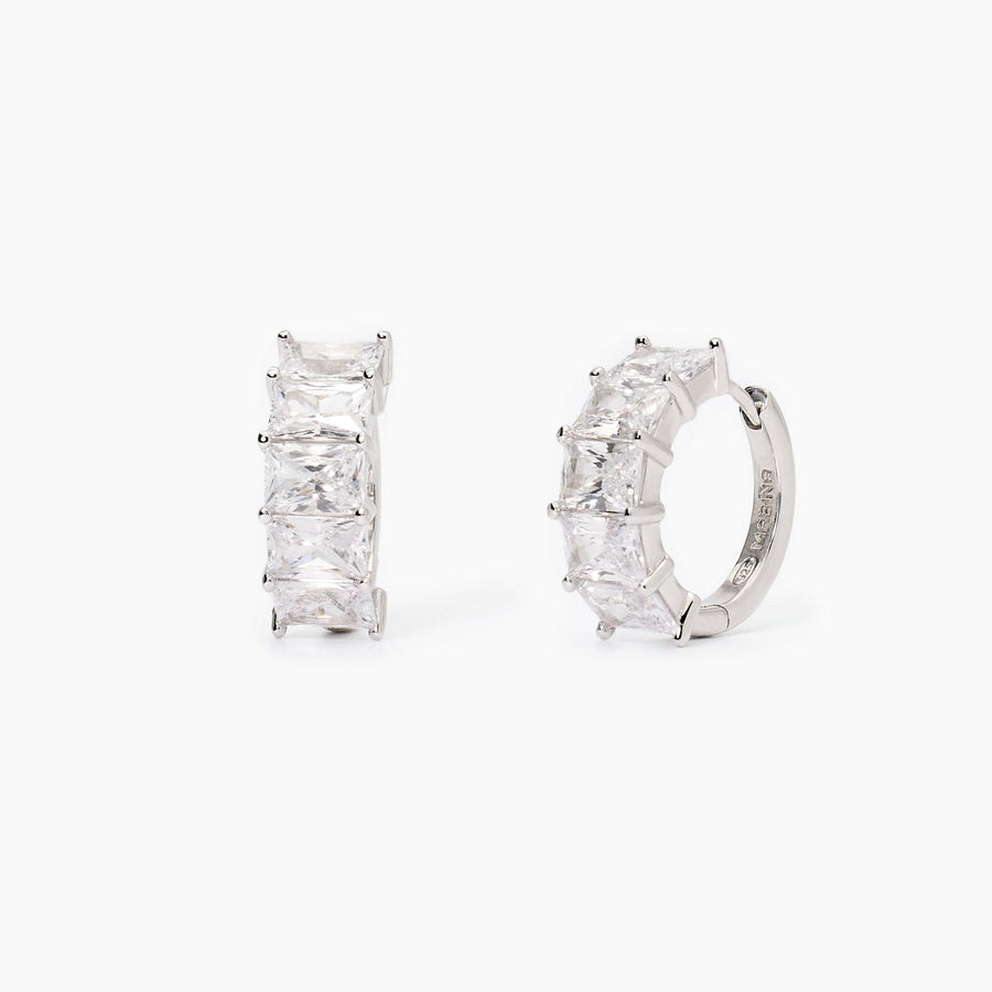 Mabina - Orecchini in argento con zirconi baguette Valentina