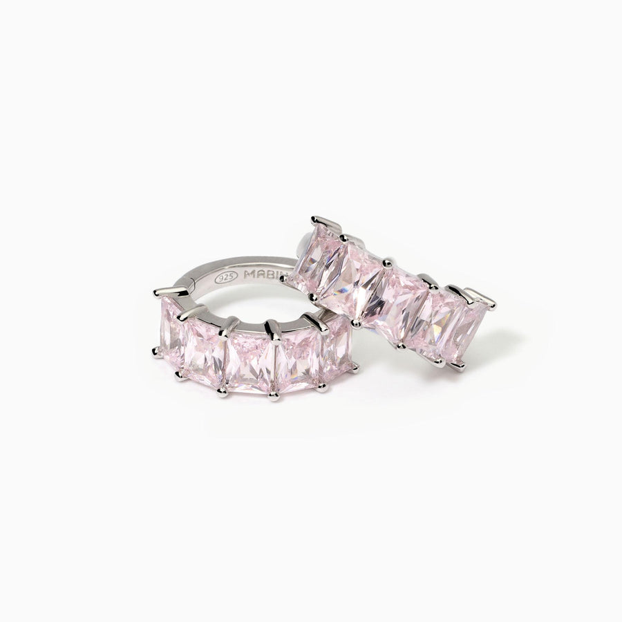 Mabina - Orecchini in argento con zirconi rosa Valentina