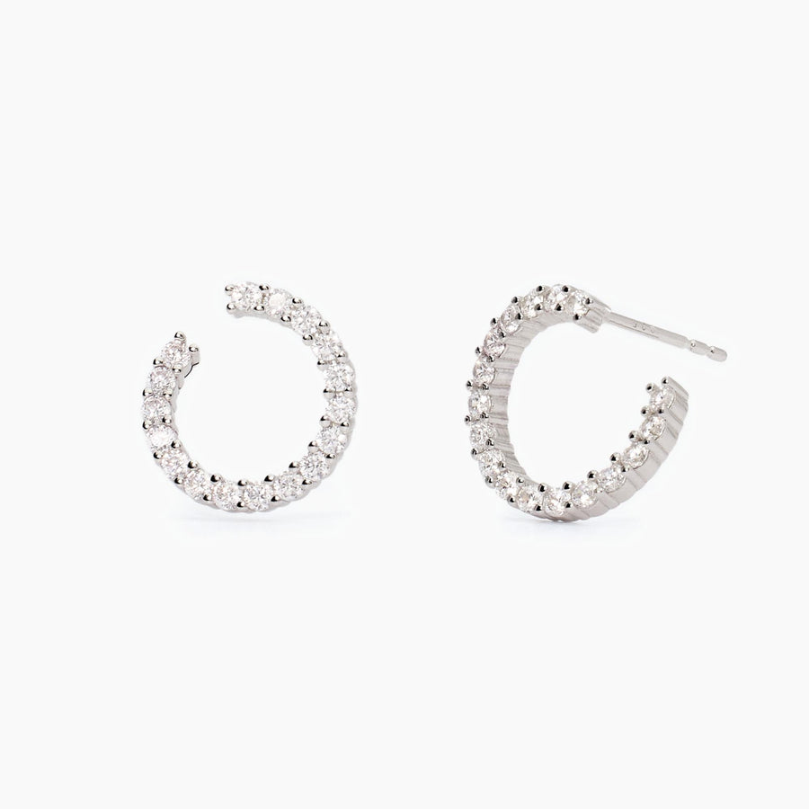 Mabina - Orecchini in argento con zirconi Futurista