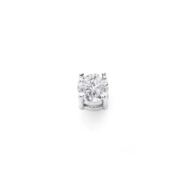 Comete Gioielli - Orecchino in Oro bianco 750, zircone bianco 4mm