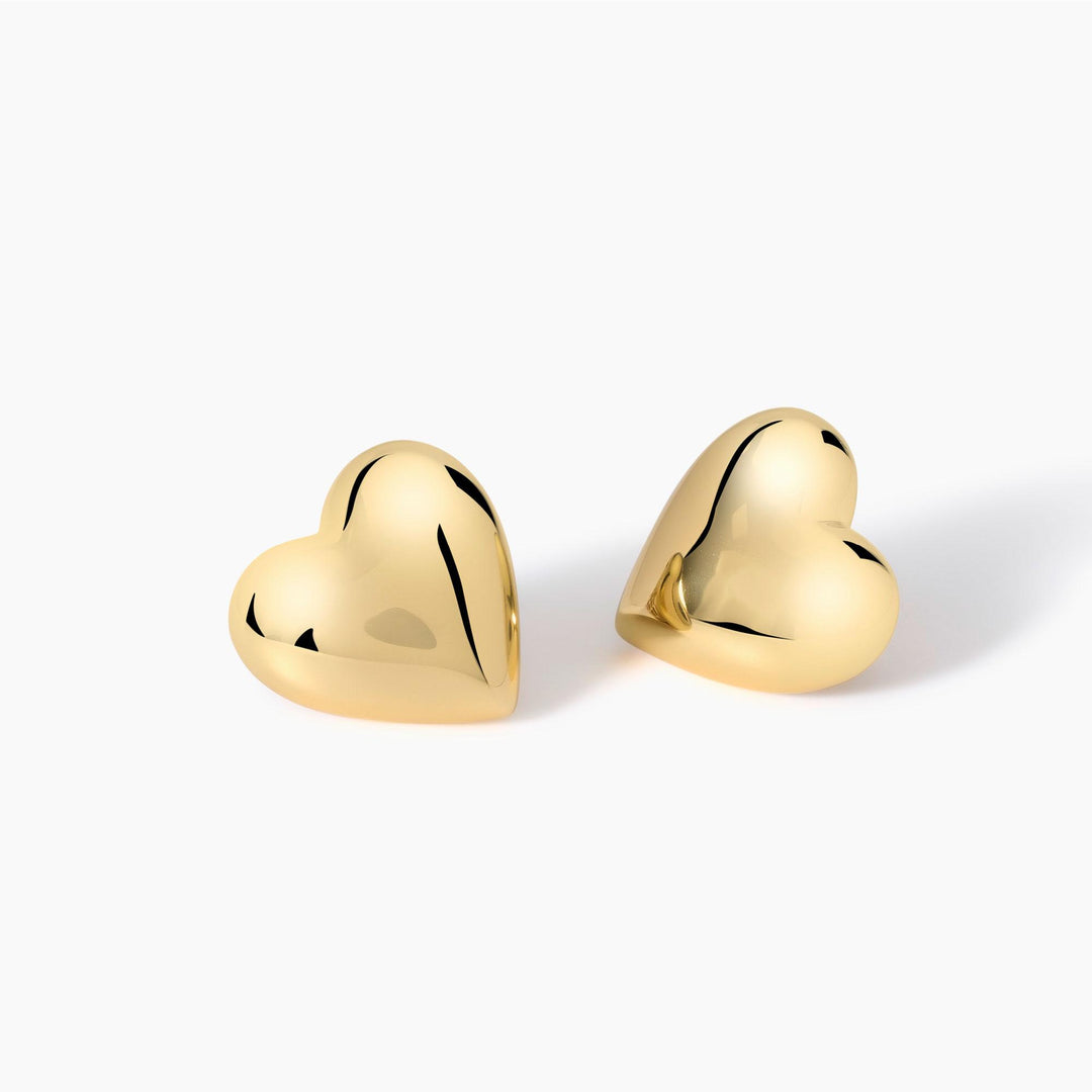 Orecchini placcati oro a forma di cuore Don't Say Love