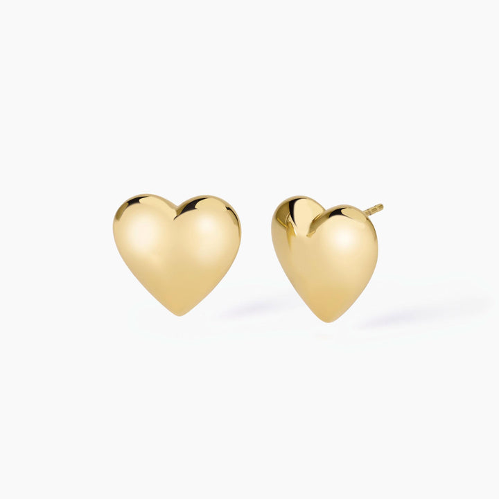 Orecchini placcati oro a forma di cuore Don't Say Love