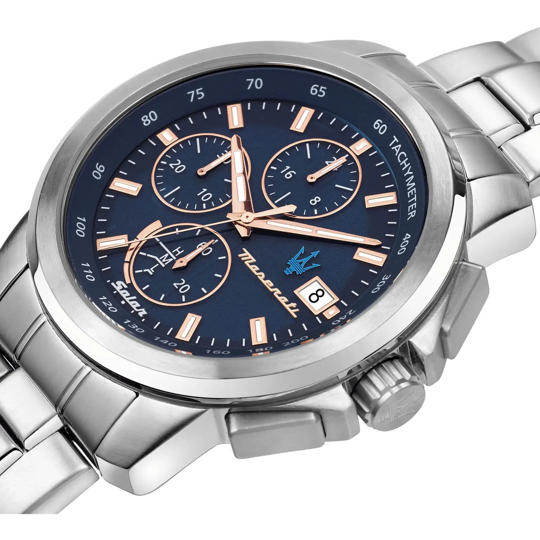Orologio Uomo Maserati Successo Cronografo Solare R8873645002 Orologio Uomo Maserati Successo Cronografo Solare R8873645002