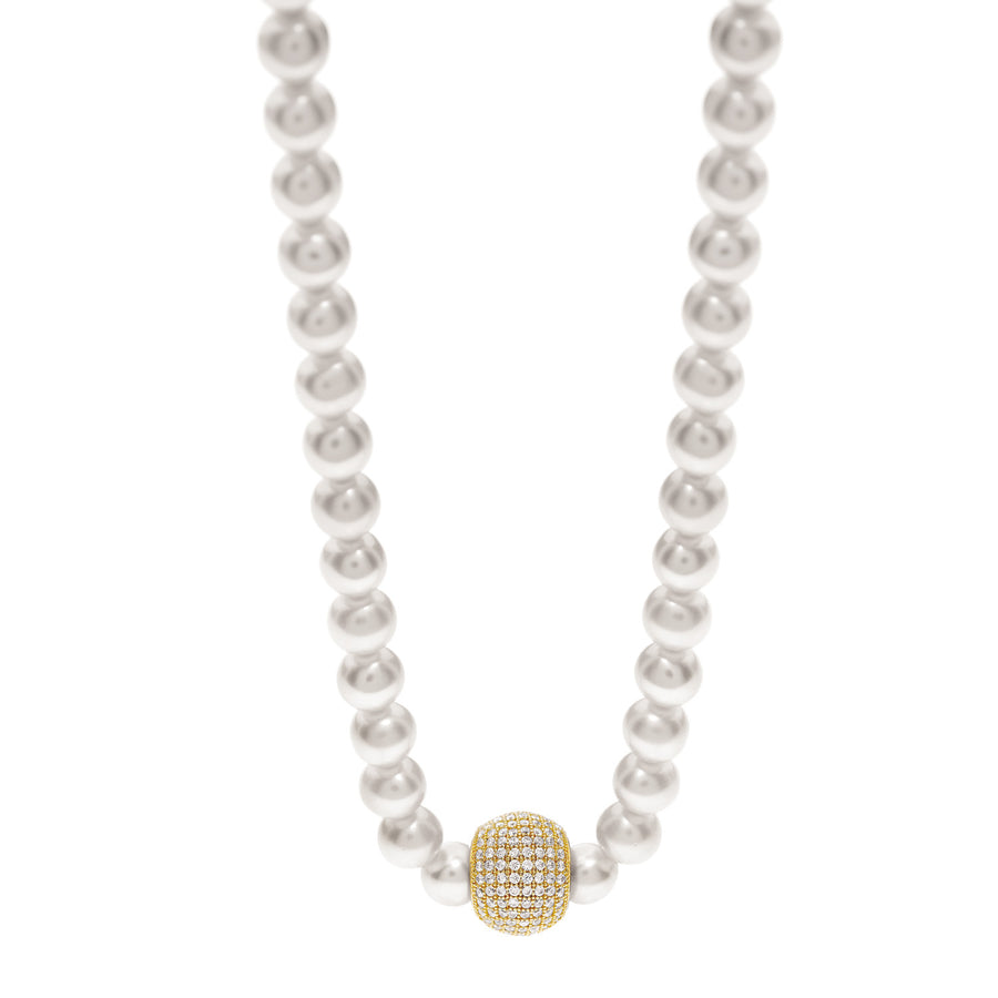 Ambrosia - Filo di Perle Ø 5,5/6 Argento 925 e cubic zirconia