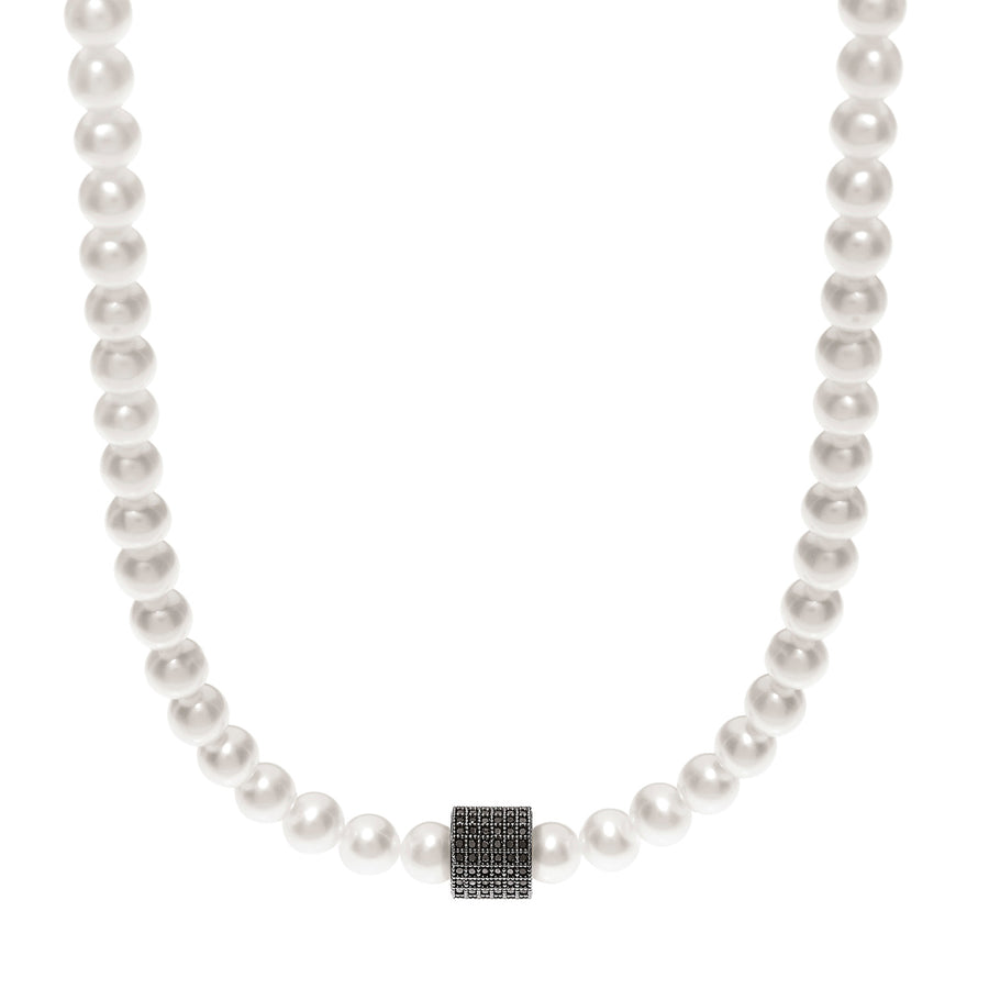 Ambrosia - Filo di Perle Ø 5,5/6, Argento 925 e cubic zirconia