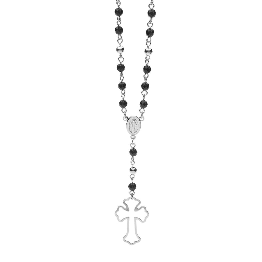 Ambrosia - Girocollo Argento 925, cristalli di colore nero