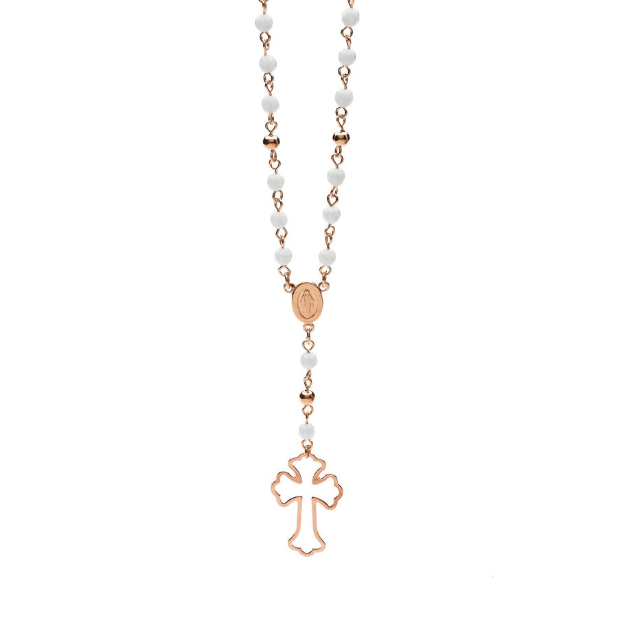 Ambrosia - Girocollo Argento 925, cristalli di colore bianco