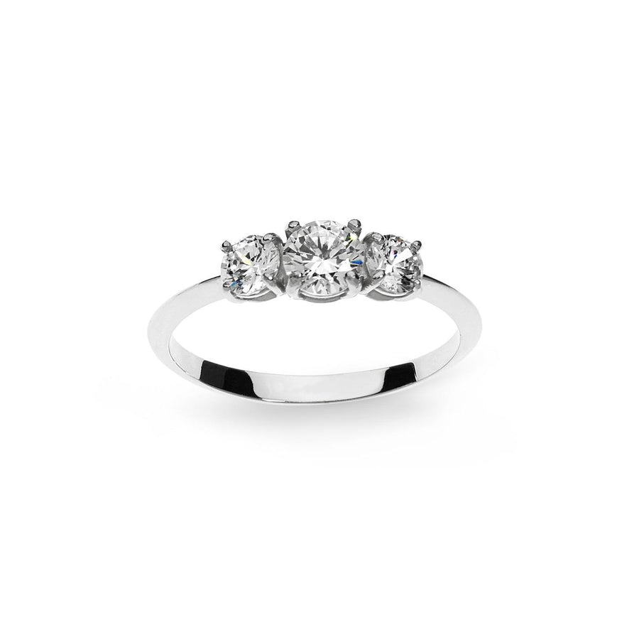 Ambrosia - Anello Oro bianco 750, zirconi bianchi