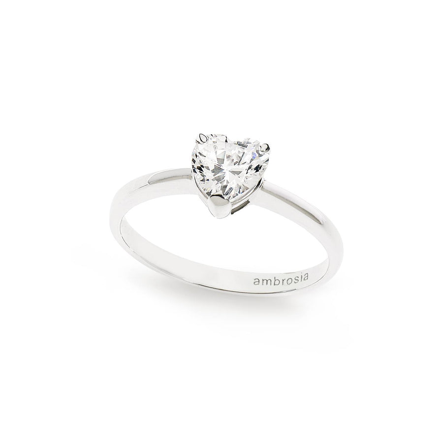 Ambrosia - Anello Oro bianco 750, zirconi bianchi