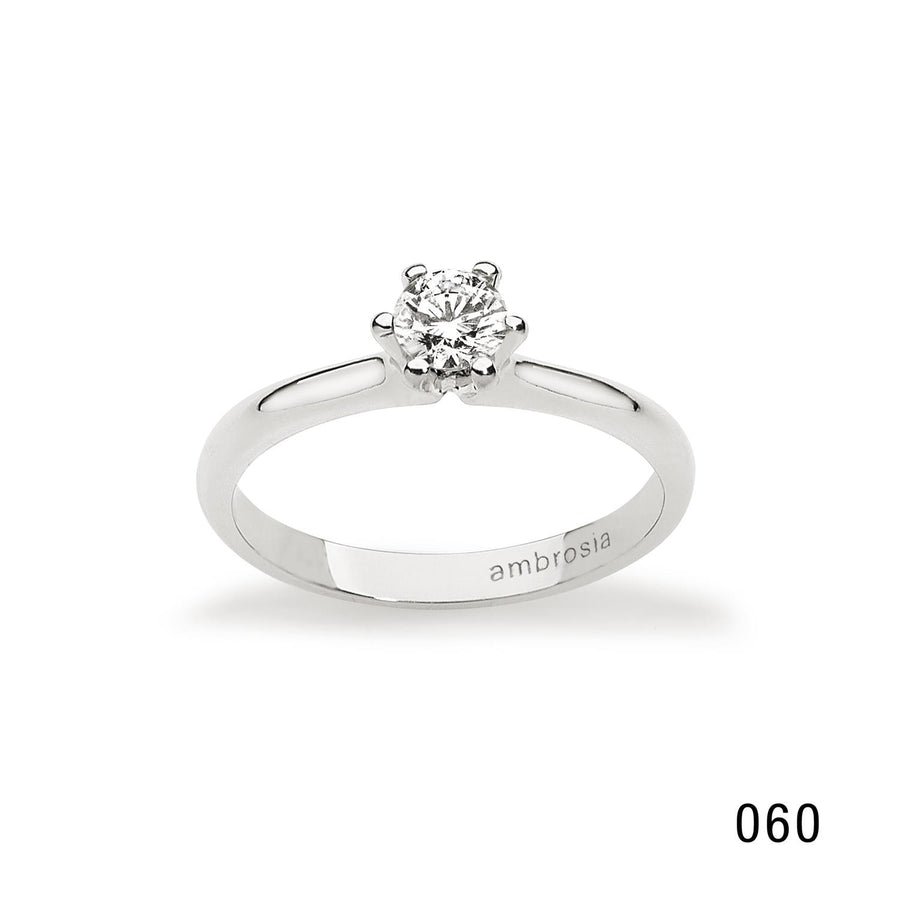 Ambrosia - Anello Oro bianco 750, zirconi bianchi
